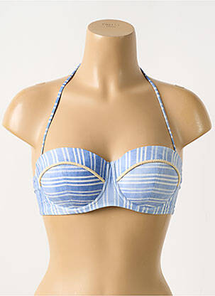 Sutien de costum de baie elasticitate top sutien modelat albastru WATERCULT femeie