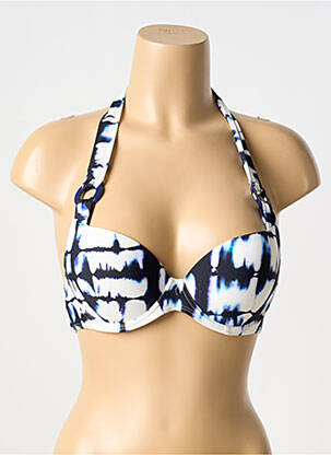 Sutien de costum de baie bretele elastice top sutien push-up albastru AUBADE femeie