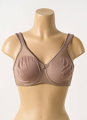 Sutien efect material satinat sutien cupe întregi cu decolteu înalt maro TRIUMPH femeie