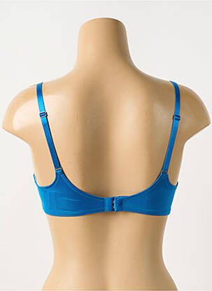 Sutien efect material satinat sutien cupe întregi cu decolteu înalt albastru TRIUMPH femeie