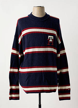 Pulover elasticitate mâneci lungi albastru TOMMY HILFIGER bărbat
