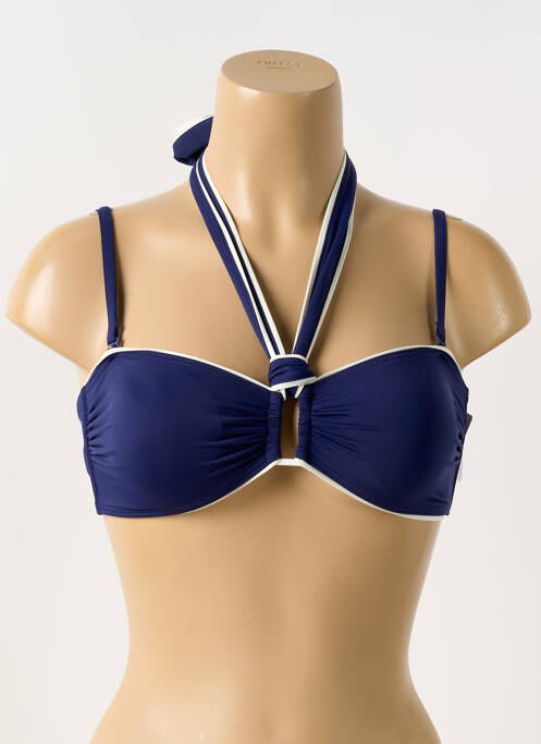 Sutien de costum de baie elasticitate sutien cu susținere înaltă și burete detașabil albastru AUBADE femme