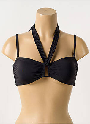 Sutien de costum de baie elasticitate sutien cu susținere înaltă și burete detașabil negru AUBADE femeie