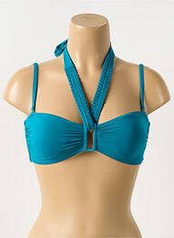 Sutien de costum de baie elasticitate sutien cu susținere înaltă și burete detașabil albastru AUBADE femme