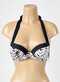 Sutien de costum de baie bretele elastice sutien balconet cu decolteu înalt negru AUBADE femme