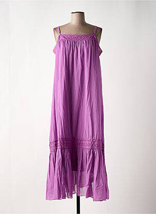 Rochie lungă croială evazată bretele subțiri violet BANDITAS FROM MARSEILLE femeie
