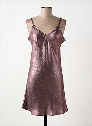 Rochie scurtă croială cambrată bretele subțiri violet FILLANDISES femeie