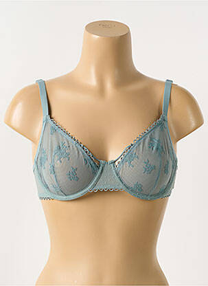 Sutien broderie sutien cupe întregi cu decolteu înalt verde PASSIONATA femeie