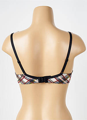 Sutien efect material satinat sutien cupe întregi cu decolteu înalt negru PASSIONATA femeie
