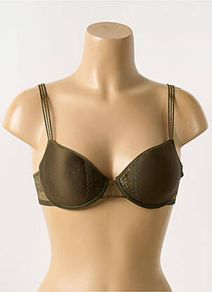 Sutien efect material satinat top sutien modelat verde PASSIONATA femeie