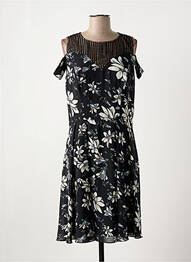 Rochie midi croială fluidă mâneci scurte negru PAUL BRIAL femme