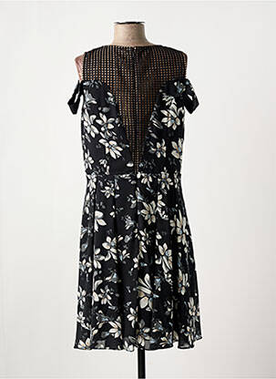 Rochie midi imprimeu floral mâneci scurte negru PAUL BRIAL femeie