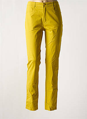 Pantalon slim țesătură poplin mărime normală verde YOULINE femeie