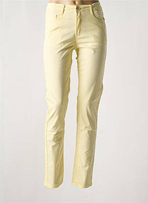 Pantalon slim galben YOULINE femeie