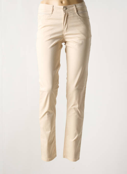 Pantalon slim bej YOULINE femeie