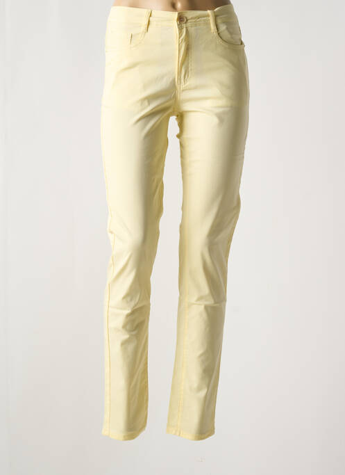Pantalon slim galben YOULINE femeie