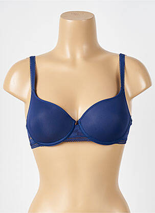 Sutien efect material satinat top sutien modelat albastru PASSIONATA femeie