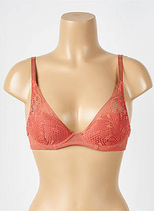 Sutien efect material satinat top sutien modelat portocaliu PASSIONATA femeie