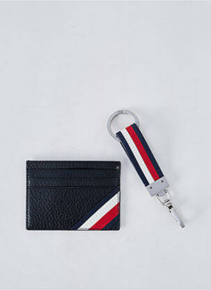 Portofel pentru carduri cusături întărite negru TOMMY HILFIGER bărbat