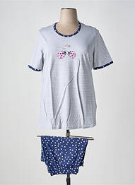 Pijamale scurte guler rotund gri RINGELLA femme