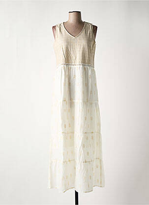 Rochie lungă bej SENORETTA femeie