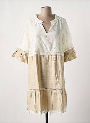 Rochie midi bej SENORETTA femeie