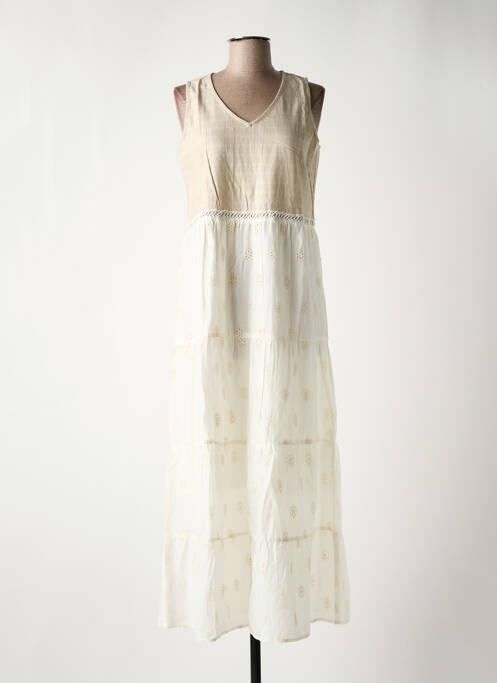 Rochie lungă bej SENORETTA femeie