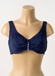 Sutien de costum de baie elasticitate sutien cupe întregi cu decolteu înalt albastru LIDEA femme