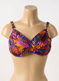 Sutien de costum de baie elasticitate sutien cupe întregi cu decolteu înalt violet LIVIA femme