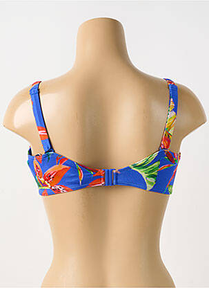 Sutien de costum de baie elasticitate sutien cupe întregi cu decolteu înalt albastru PRIMADONNA femeie