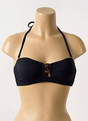 Sutien de costum de baie elasticitate top bentiță negru LIVIA femeie