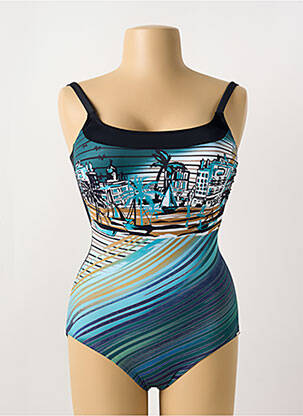 Costum de baie dintr-o singură piesă imprimeu fantezie top sutien modelat albastru SUNMARIN femeie