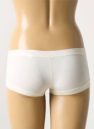Shorty efect material satinat bej AVET femeie