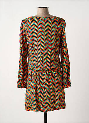 Rochie midi mâneci lungi mâneci lungi portocalie LE PETIT BAIGNEUR femeie