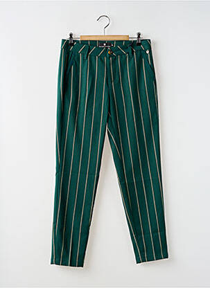 Pantalon chino închidere cu fermoar sub clapetă cu nasturi mărime normală verde FREEMAN T.PORTER femeie
