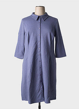 Rochie midi mâneci 3/4 mâneci 3/4 albastru SHEEGO femeie