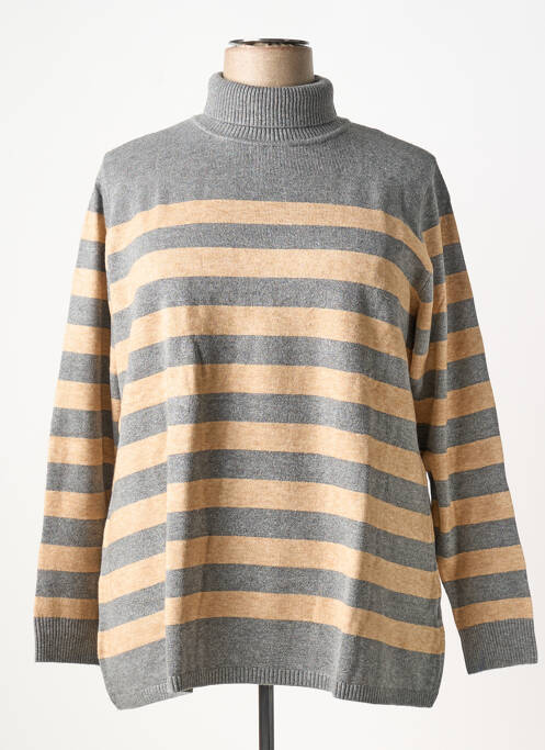 Pulover cu guler înalt gri SHEEGO femeie