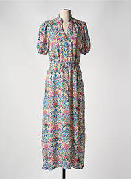 Rochie lungă mâneci scurte mâneci scurte albastru C'EST BEAU LA VIE femme