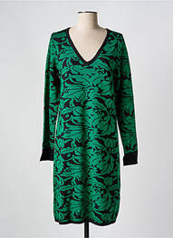 Rochie pulover guler în v mâneci lungi verde CREAM femeie