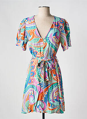 Rochie scurtă mâneci scurte mâneci scurte albastru MOLLY BRACKEN femeie