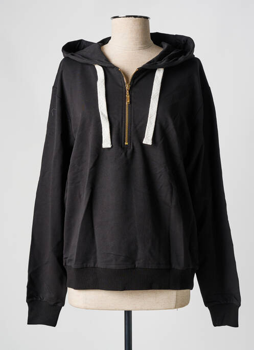 Hanorac cu glugă guler în v mâneci lungi negru LES TROPEZIENNES PAR M.BELARBI femme