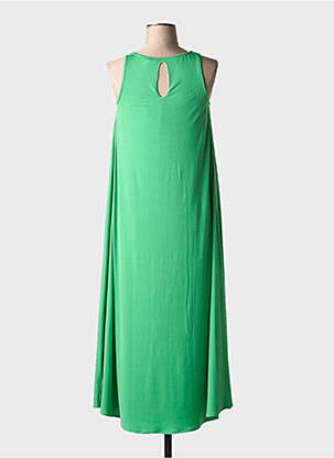 Rochie lungă fără mâneci fără mâneci verde CAFE NOIR femeie