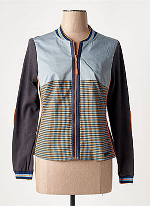 Jachete casual guler rotund gri POUPEE CHIC femeie