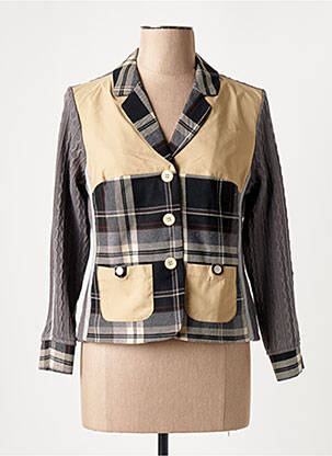 Sacou buzunare gri POUPEE CHIC femeie