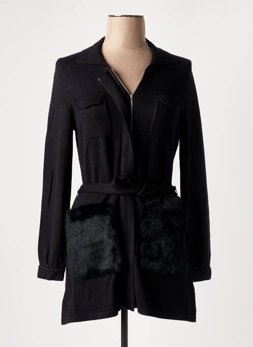 Vestă cu mâneci lungi negru LEO & UGO femeie