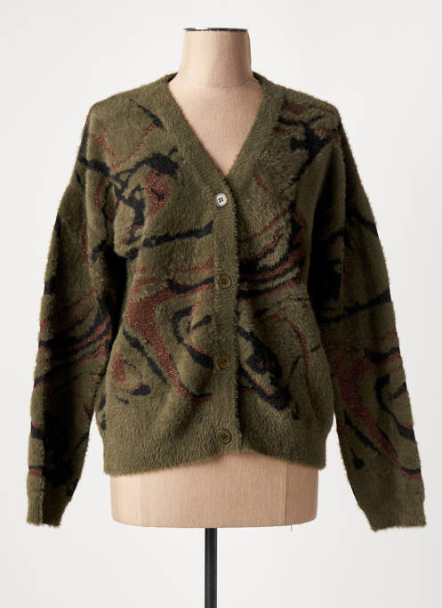 Vestă cu mâneci lungi verde EVA KAYAN femeie