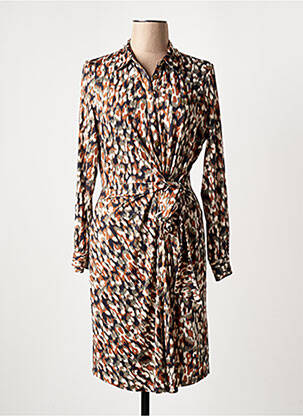Rochie midi mâneci lungi mâneci lungi maro K-DESIGN femeie