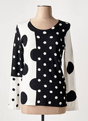 Pulover elasticitate mâneci lungi negru LEO & UGO femeie