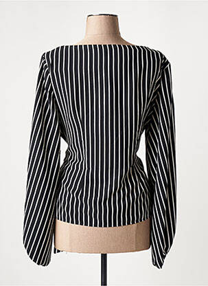Top țesătură crep mâneci lungi negru FRANK LYMAN femeie