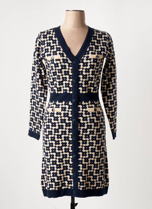 Vestă cu mâneci lungi albastru LEO & UGO femeie